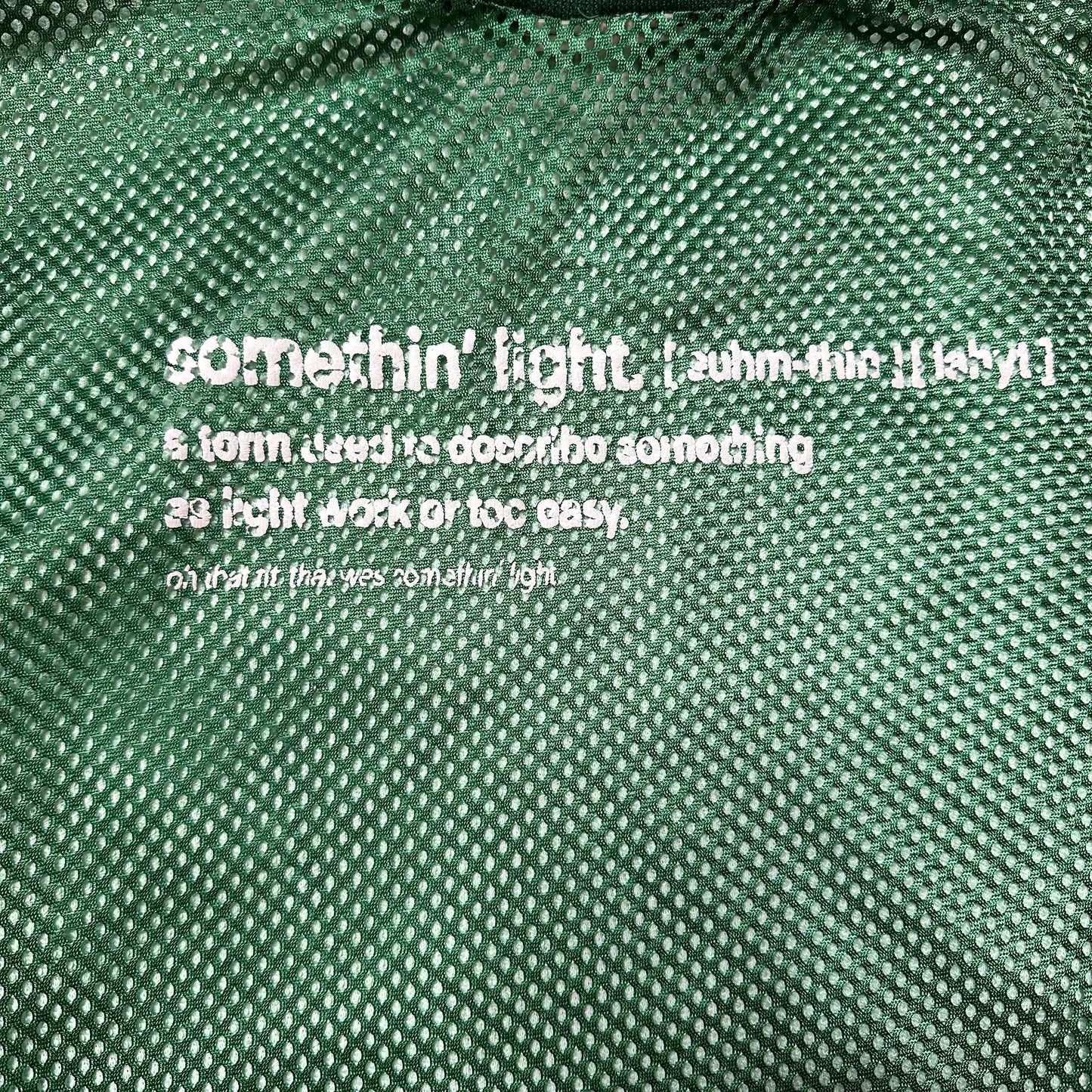 “somethin’ light” Football Jersey & Dyed Thermal