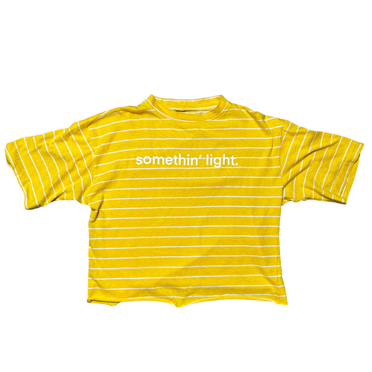 “somethin’ light” Striped Box Cut Tee