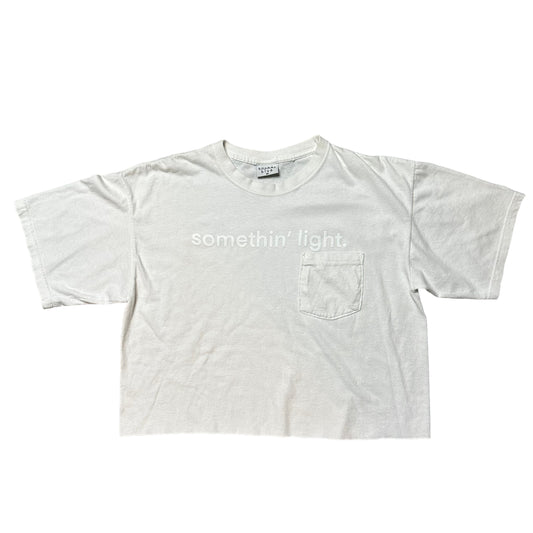 “somethin’ light” Box Cut Pocket Tee