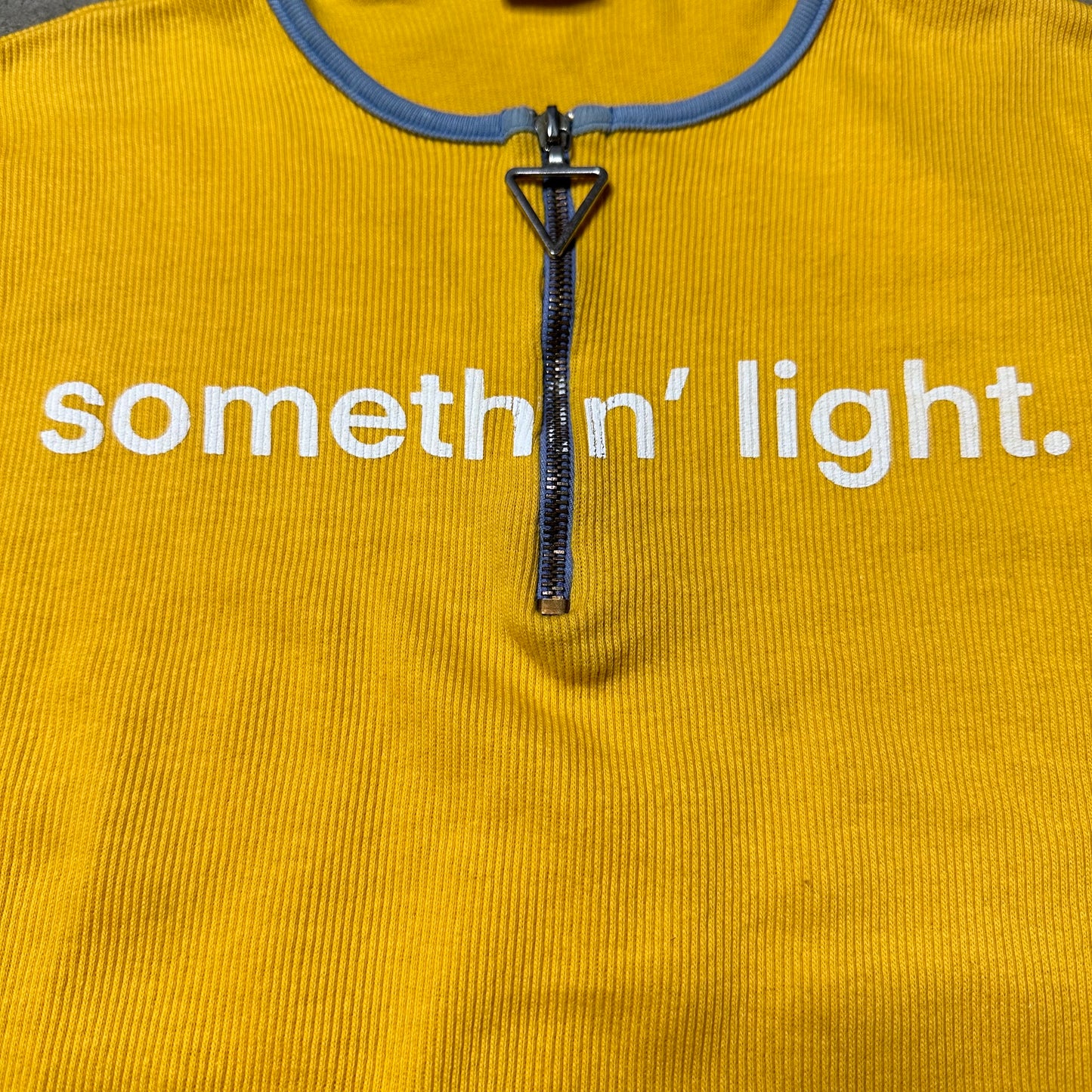 “somethin’ light” Quarter Zip Henley