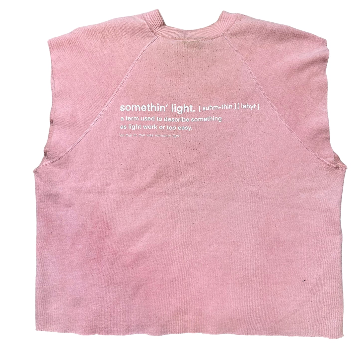 “somethin’ light” Sleeveless Cropped Crewneck