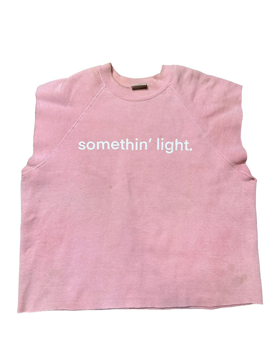 “somethin’ light” Sleeveless Cropped Crewneck