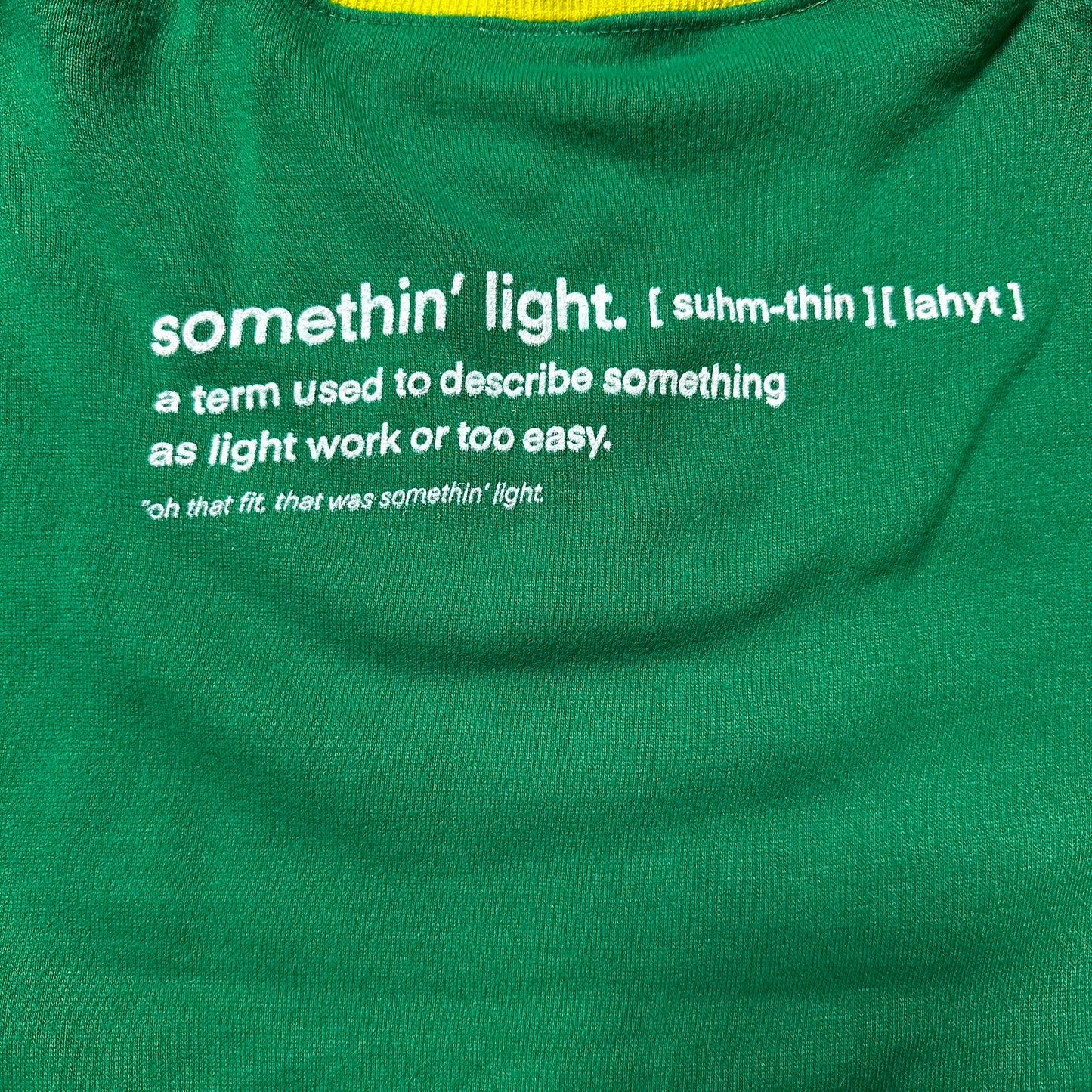 “somethin’ light” Mock Neck Sweat Shirt